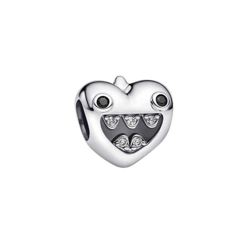 Pandora Moments Silver Cz Mum's Little Monsters Heart Charm